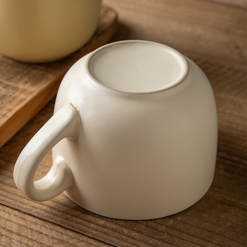 Taza de avena para desayuno de gran capacidad de 825ml Taza de regalo de evento de apertura Taza de cerámica de estilo crema al por mayor