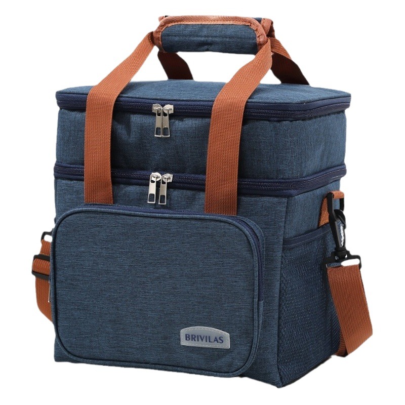 Bolsa aislante de doble capa, bolsa cruzada para leche, bolsa para lonchera, bolsa portátil para almuerzo, bolsa para pícnic al aire libre, bolsa para llevar comida.