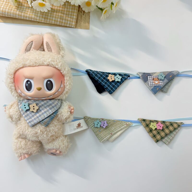新品17cmlabubu三角巾拉布布娃衣复古围兜可爱玩偶配饰厂家直销|undefined