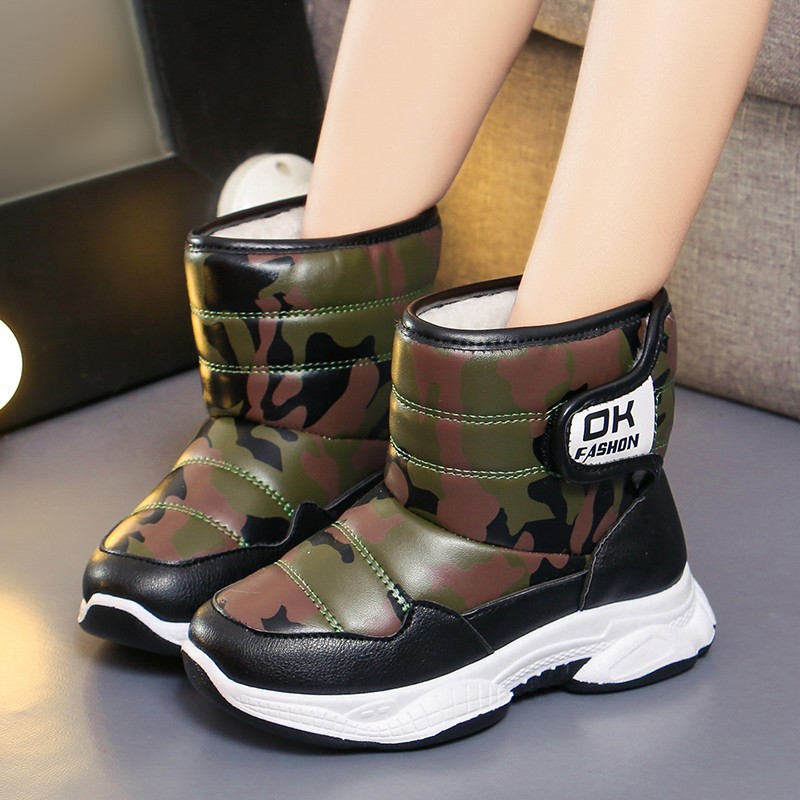 Botas de nieve para niños, botas de invierno para niños, nuevas botas de algodón para niños, botas de camuflaje para niños image 5