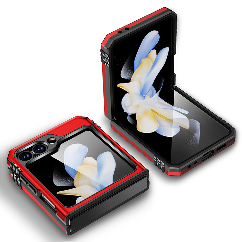 Adecuado para Samsung Z Flip6 Passenger empuja la ventana soporte giratorio funda para teléfono móvil Flip5 funda protectora anticaída magnética para automóvil
