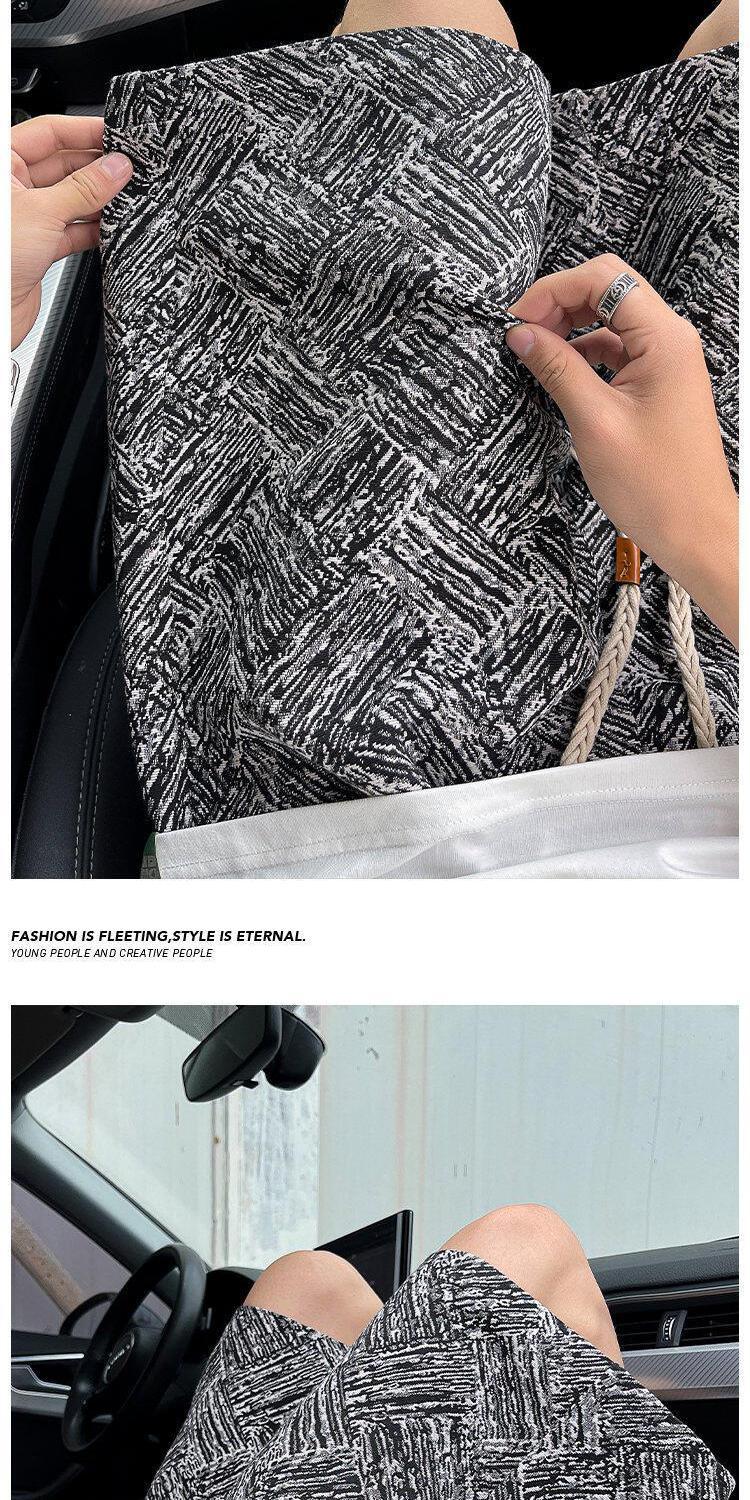 Men's Ethnic Style Retro Loose Casual Shorts Trendy Five Point Pants Plus Size Mid Length Summer Sports Wear_viptrois.com