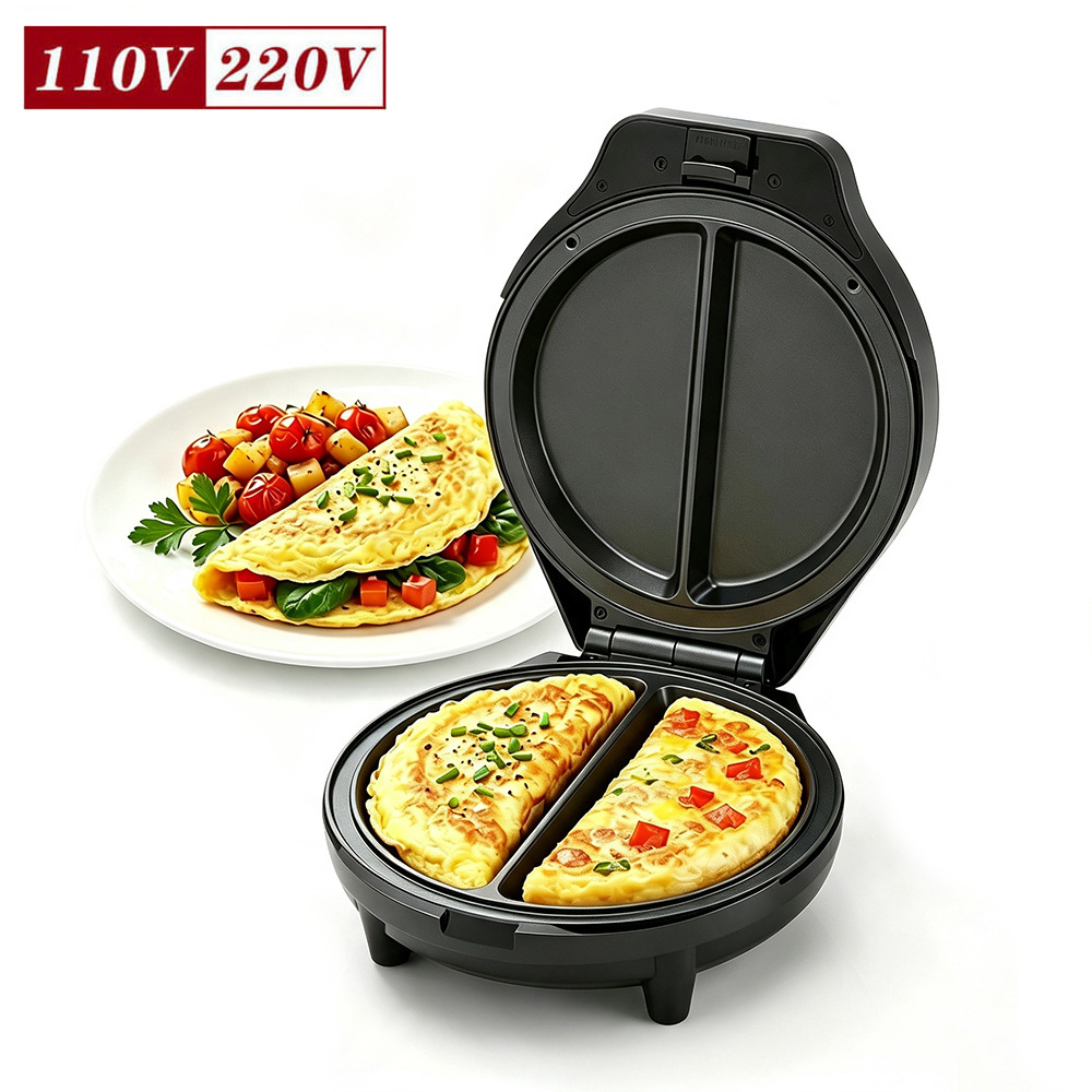 AQSh standartidagi transchegaraviy tuxum pishirgich, pizza pishirgich, tuxumli burger pishirgich, uyda pishiriladigan pancake pishirgich, panjara, nonushta uchun tuxumli pancake pishirgich, elektr panjara