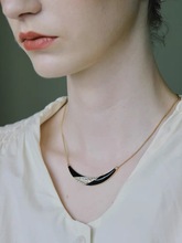 《爵士时代》vintage手工珐琅镶钻锁骨链 气质高级感复古项链女