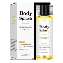 跨境TK细致护理长效保湿滋润嫩肤菠萝保湿身体油Body Splash100ml
