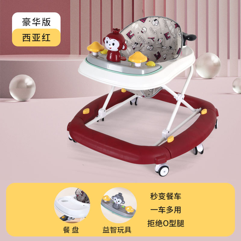 Caminante para niños iluminación de música educativa caminante para bebés un coche multiusos anti-Flip multifuncional caminante
