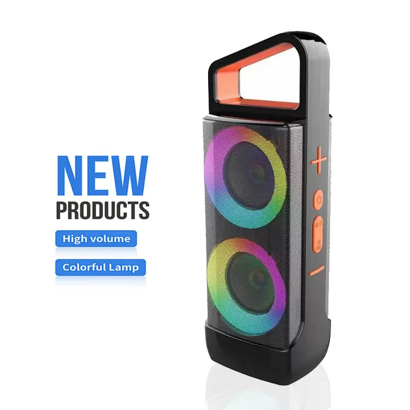 ABS-2202跨境新私模无线蓝牙音响低音炮HIFI高音质户外跑马灯音箱