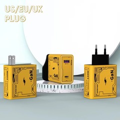 クロスボーダー120Wメカ携帯電話充電器PD22W急速充電ヘッド、欧米および英国旅行用プラグ急速充電プロトコル