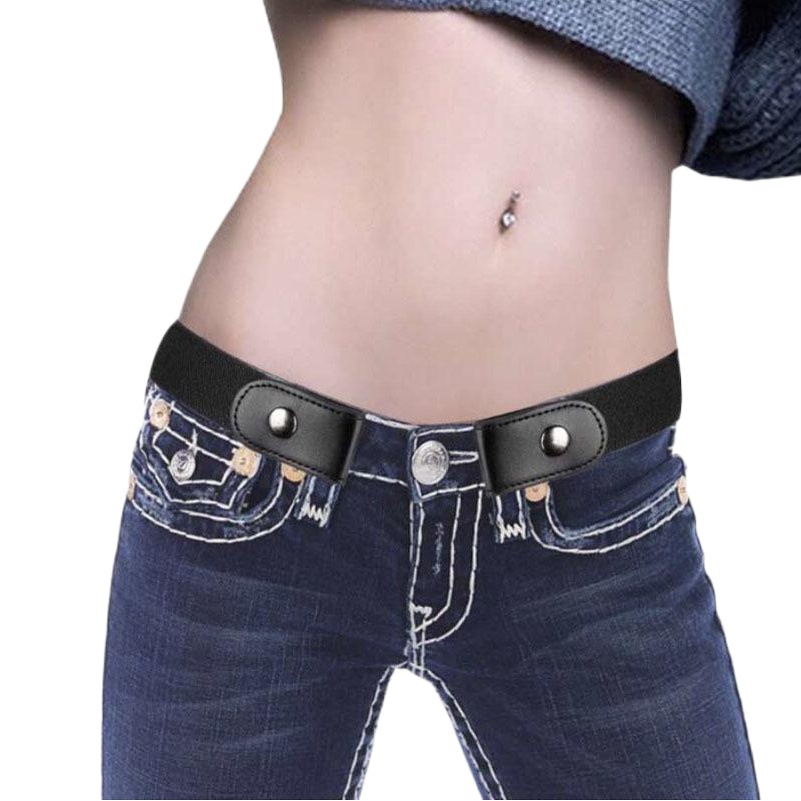 Hebilla libre nuevo cinturón invisible elástico delgado simple cinturón perezoso cinturón elástico de grasa fabricante