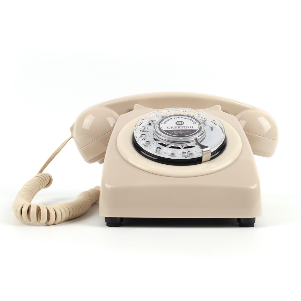 Teléfono retro con grabación de audio, teléfono para mensajes en bodas y fiestas, grabadora de mensajes para teléfono fijo, teléfono doméstico al por mayor, estilo antiguo