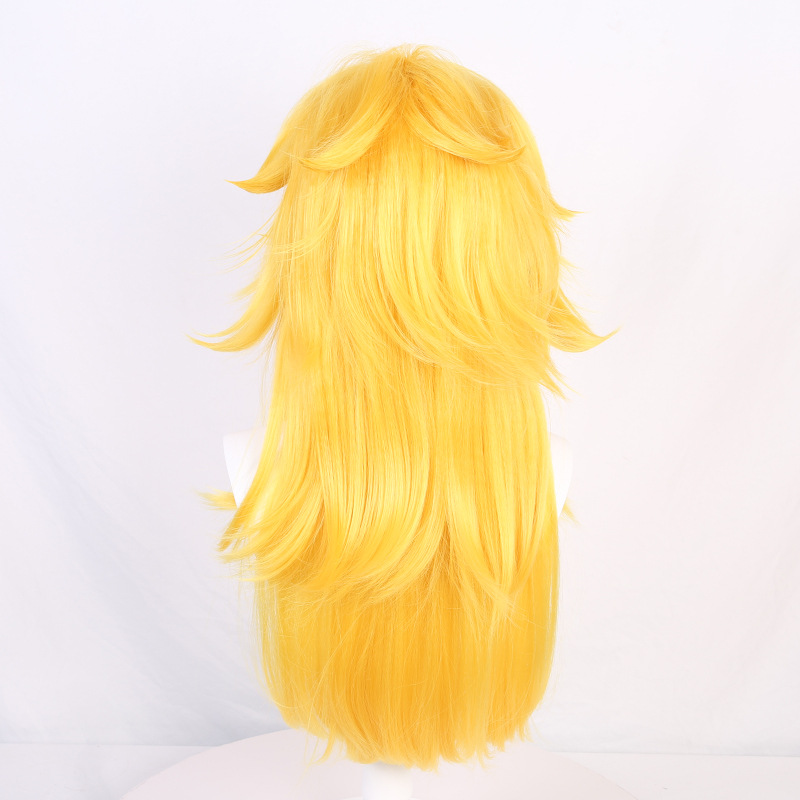 Qifei anime Super Mary Biqi Princesa cos peluca Biqi Princesa Peach Princesa Cosplay peluca