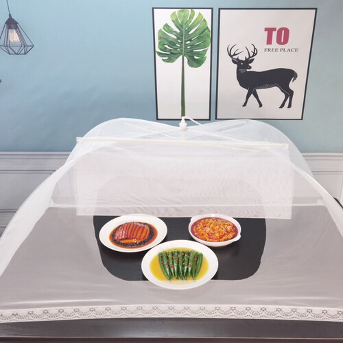 IYR7 Mosquito Net Window Covering, Rectangle Large Side Opening Vegetable Cover, Restaurant Table Cover, Household & Commercial, Street Food Stall Use