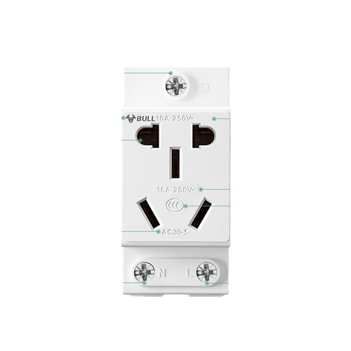 Bull rail socket modular rail socket LAC30 five-hole three-plug 16A two-hole 10A distribution box socket