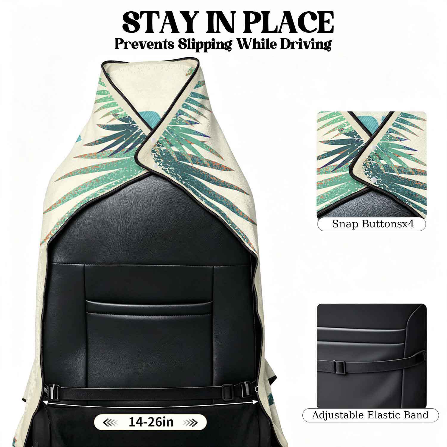Summer bath towel and car seat cover 2-in-1, ultra-fine fiber outdoor beach and car dual-use universal seat cushion