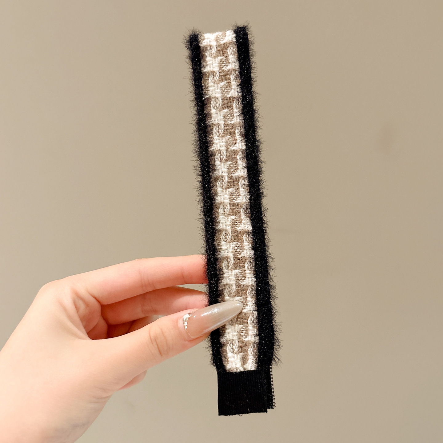 Fijación de lana de punto de peluche pegatinas de cabello Velcro postos de lavado de la cara correa de cabello para mujeres acabado de cabello pegatinas de artefactos