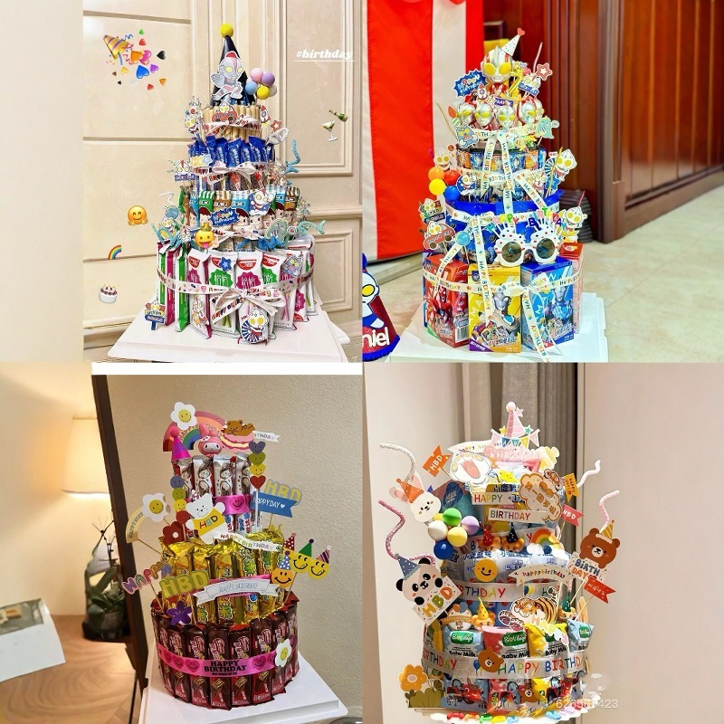 子供のスナックケーキ diy 材料パッケージ女の子ギフト誕生日雰囲気小道具パーティードレスアップ泡モデル|undefined