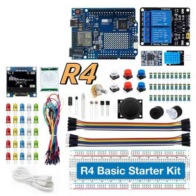 Uno R4 Development Board Board Starter Kit, совместимый с набором Uno R4 Wi -Fi IOT Programming