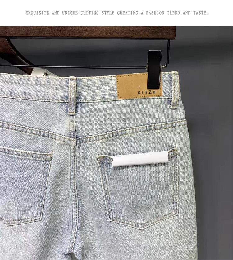 Men's Clothing Men's Retro Stretchy Denim Shorts Trendy Summer Style Five Point Pants For Formal & Casual For Mental_mkmklike.com