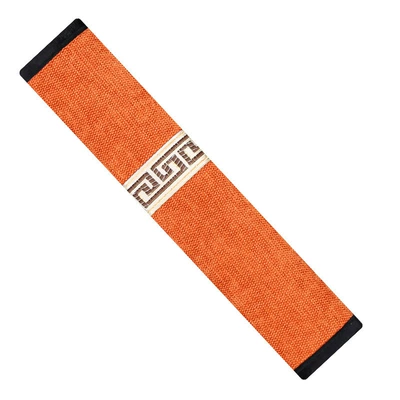 New product chenille car seat belt shoulder pad truck bus cart car car interior decoration cross-border (Seat belt shoulder pad) - orange-23cm