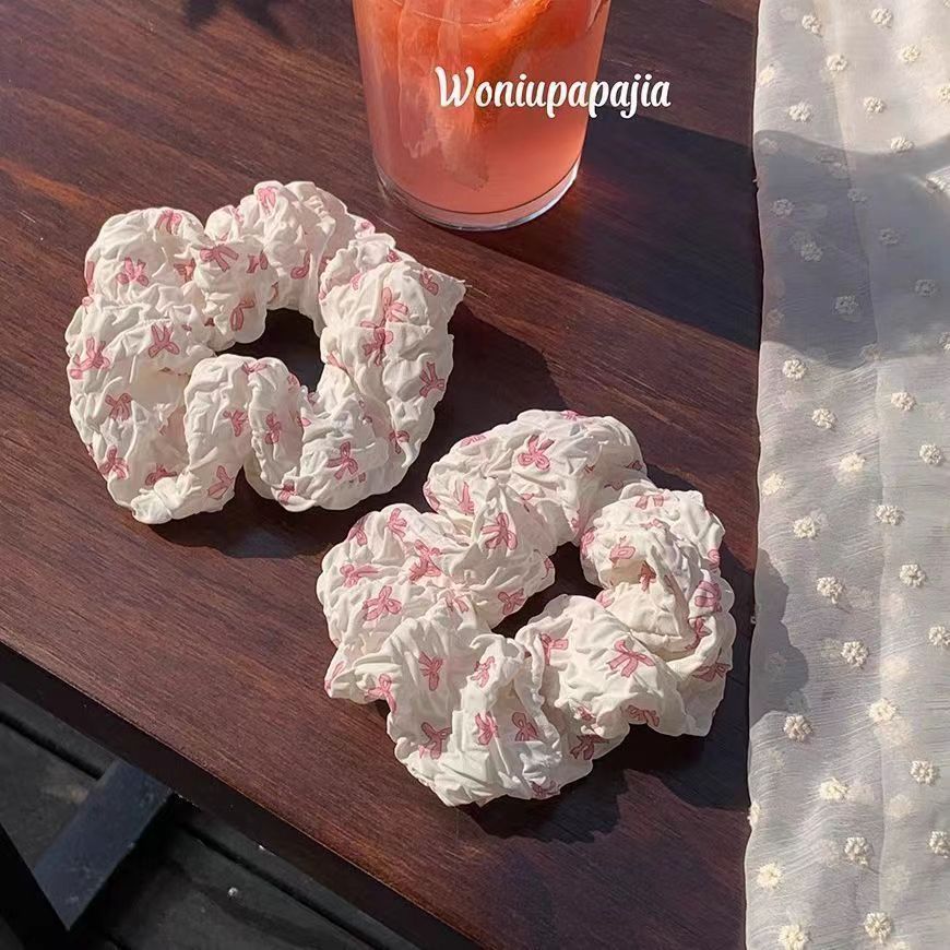 36＃甜美褶皱蝴蝶结发圈1个