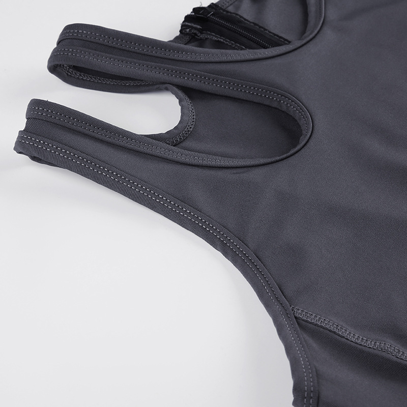 Casual Sports Asymmetric Shoulder Strap Hollow Out Cutout Solid Color Fitness Yoga Jumpsuit Shorts Women
