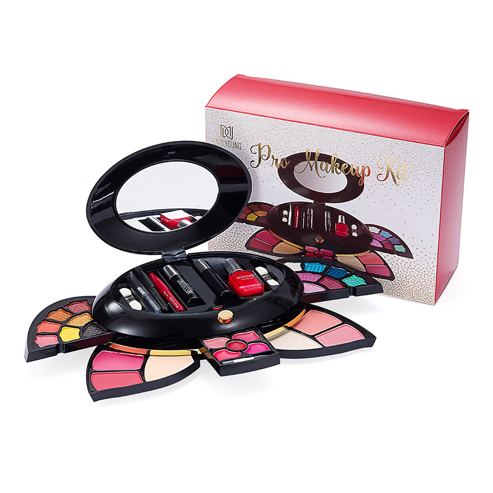 MISS YOUNG Multi-functional Makeup Palette, Eyeshadow Blush, Contouring Set, Makeup Palette, Makeup Box, Nail Polish, Eyeliner details Picture