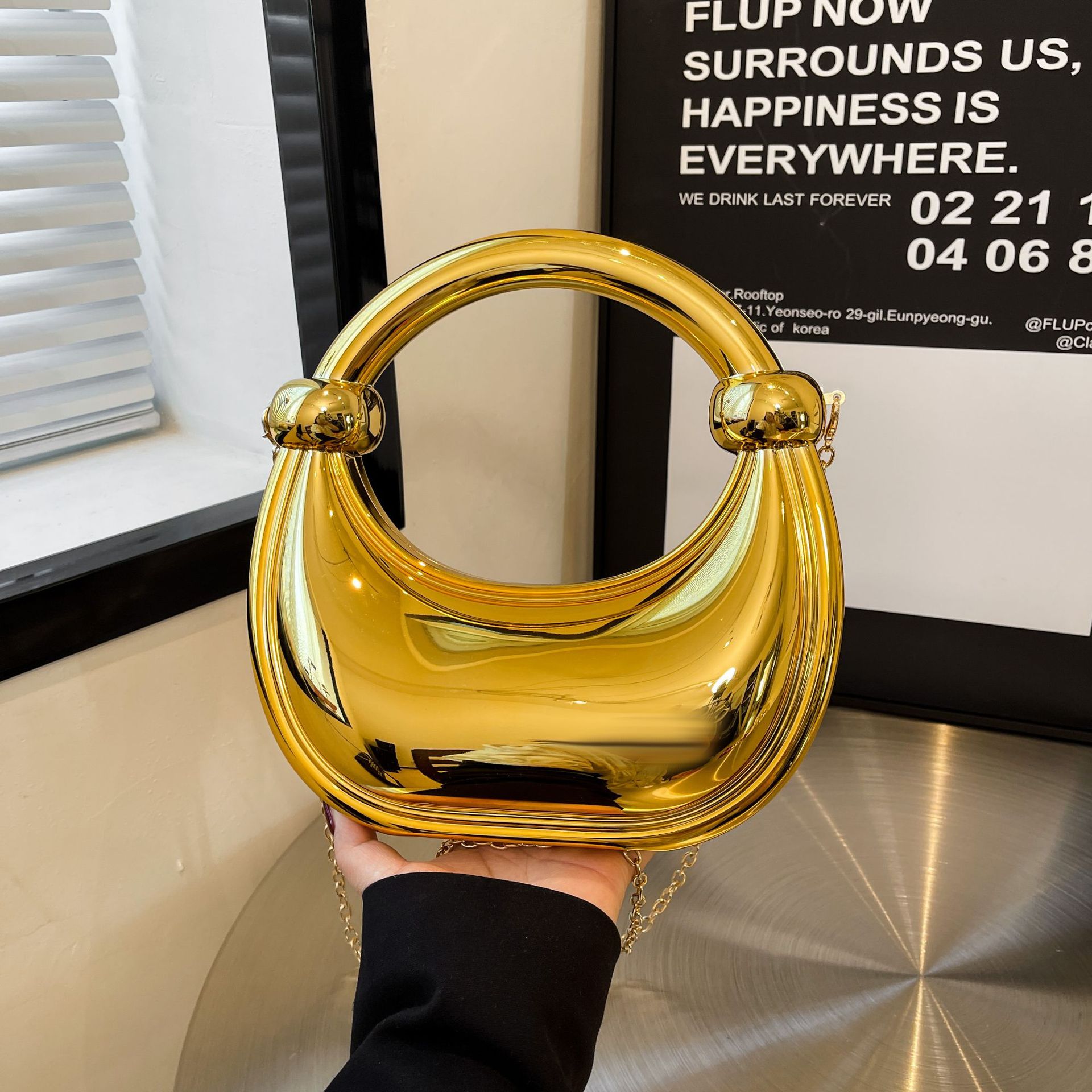 Crowdsourcing transfronterizo acrílico bolso de caja avanzada para mujeres bolso de cena portátil de moda europea y estadounidense bolso de hombro único bolso de mujer