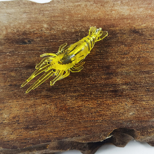 Lure Hooked Glow-in-the-Dark Small Shrimp 4cm 1.3g Soft Bait Submerged Fake Shrimp Sea Fishing Cross-border Wholesale