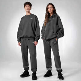 冬季新款S级纯棉跨境新款alo秋冬运动男女休闲圆领卫衣卫裤套装