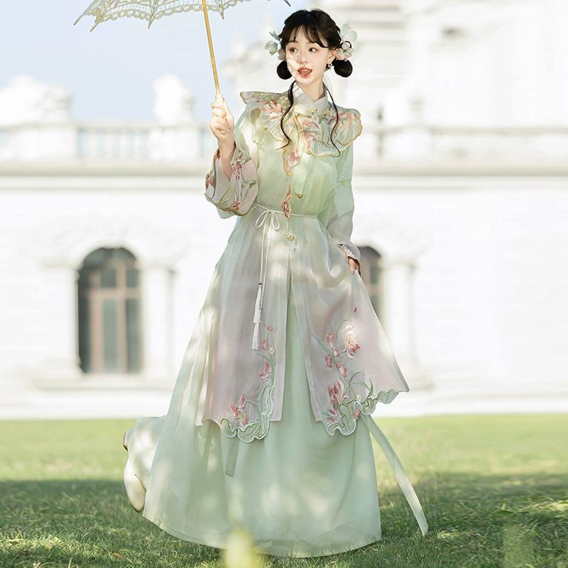 Цветы для взрослых с облаками на плечах Hanfu Xiafu женский китайский стиль