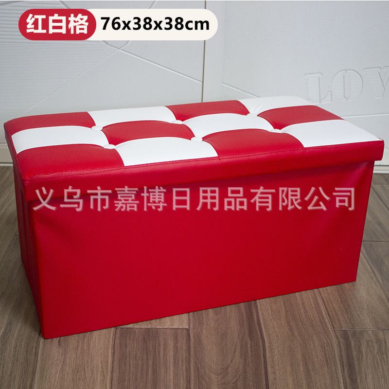 6 버클이있는 빨간색과 흰색 격자 110L