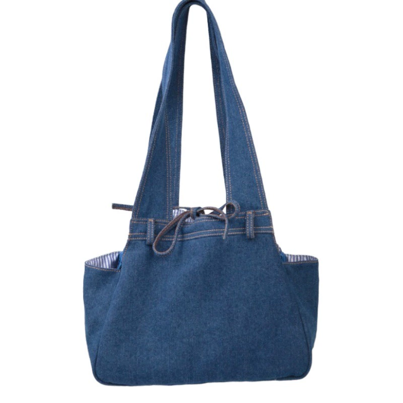 KOROVO Fashion Street Piece Джинсовая сумка большой емкости для домашних животных, кошек и собак, менее 10 кг
