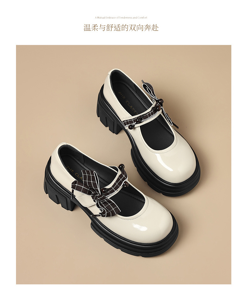 Giày Mary Jane nữ đế dày phong cách Anh Quốc, mũi nhọn, kiểu JK — AW188 màu đen chi tiết 19