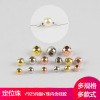 S925 Silver Silicon Silver Silver Display DIY accessories Positioning bead handmade component partition is plated with 18K rose gold laser beads