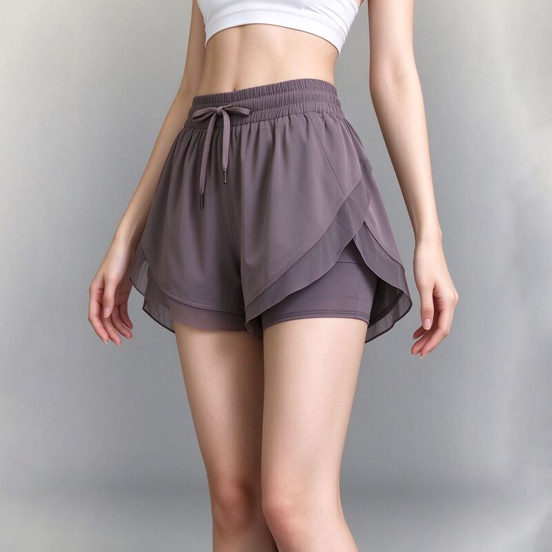 Women's Loose-Fitting Quick-Dry Sports Shorts for Running, Anti-Exposure, High-Waisted Yoga Cycling Fitness Pants, Can Be Worn Outside, Slimming Legs Women's Loose-Fitting Quick-Dry Sports Shorts for Running, Anti-Exposure, High-Waisted Yoga Cycling Fitness Pants, Can Be Worn Outside, Slimming Legs