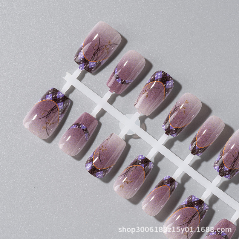 Cdj-91 Stylish Snake Pattern Healing Hand-Painted Style Wearable Nail Art Medium Size Small 30-Piece Nail Stickers