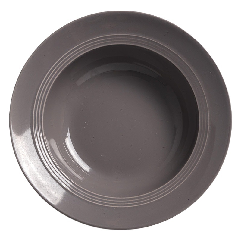 Juego de vajilla de cerámica de estilo nórdico, platos para el hogar, platos para carne, platos de alta gama, platos redondos para arroz, tazones con forma de sombrero de paja, venta al por mayor