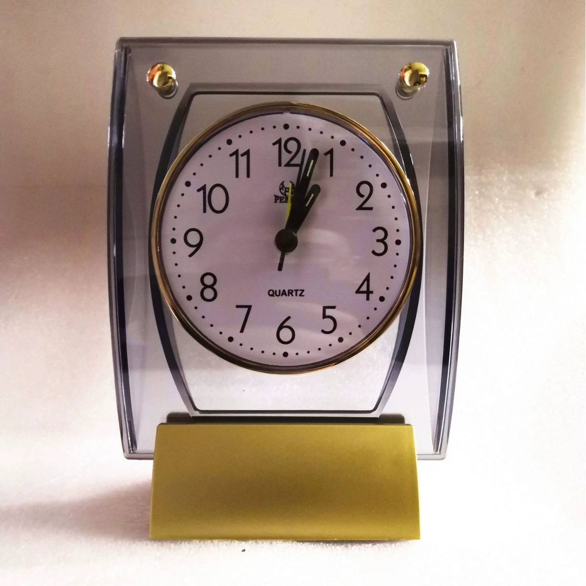 AX square/AW round crystal fine craft alarm clock AV scan second silent table clock