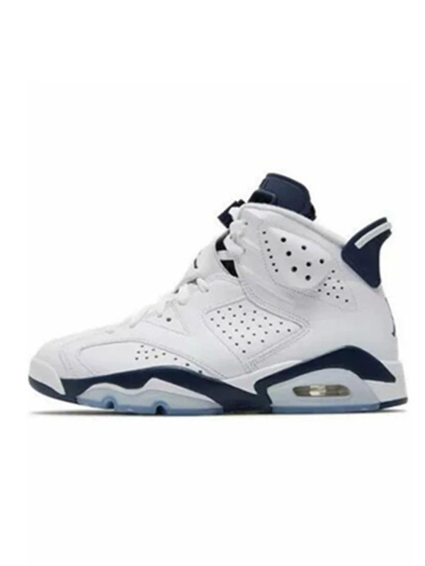 Оригинальные баскетбольные кроссовки Putian Shoe Factory AJ6 North Carolina Lan George City Rabbit, также известные как Green Midnight Blue 6 для мужчин и женщин
