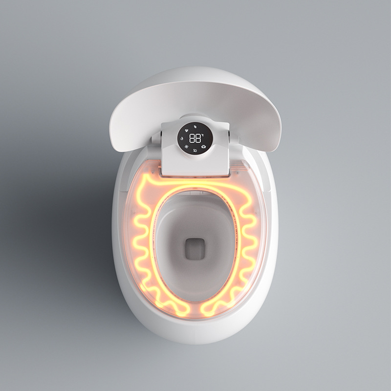 Inodoro inteligente creativo tipo huevo automático Flip esterilización doméstica inodoro sin límite de presión de agua