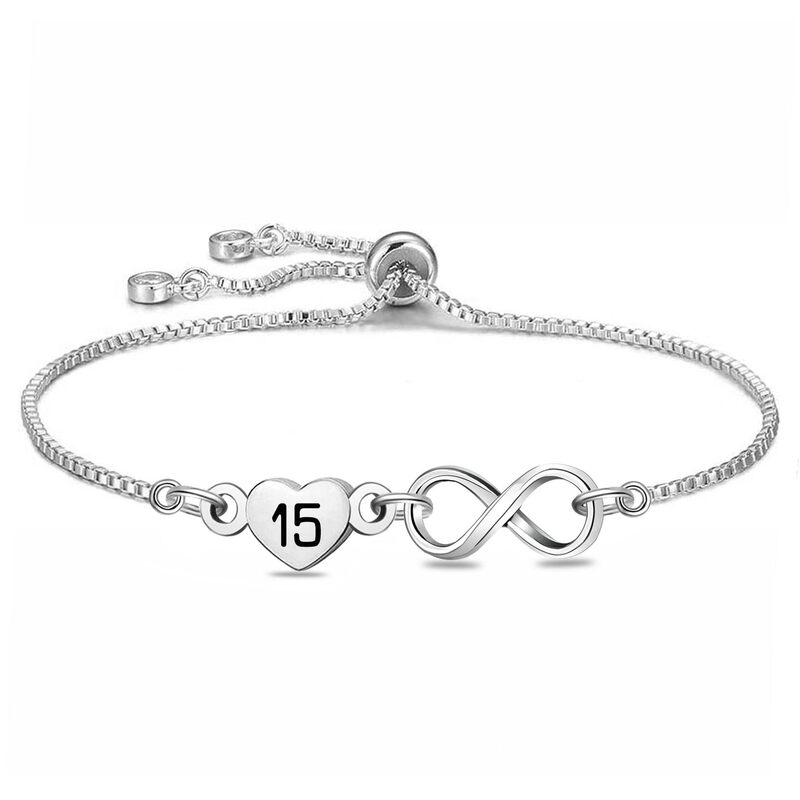 Infinity Symbol Love Bracelet Stainless Steel Love Heart Laser Engraved Birthday Gift for Women Infinity Love Bracelet Infinity Symbol Love Bracelet Stainless Steel Love Heart Laser Engraved Birthday Gift for Women Infinity Love Bracelet