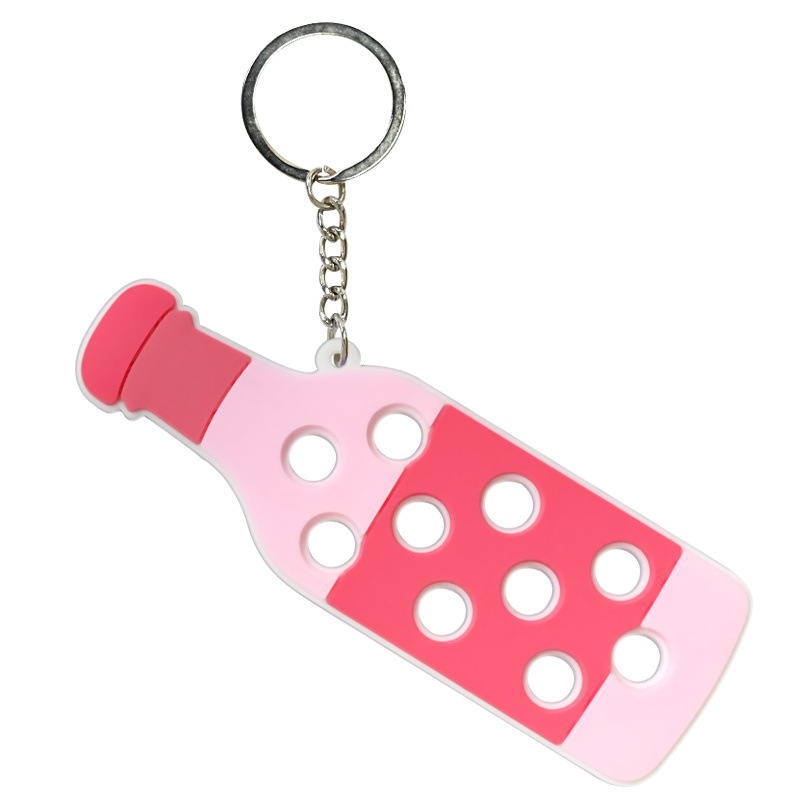 Hole Hole Colgante de llaver PVC pegamento blando DIY colgante de bolsas escolares colgante Amazon decoración regalos al por mayor stock image 13