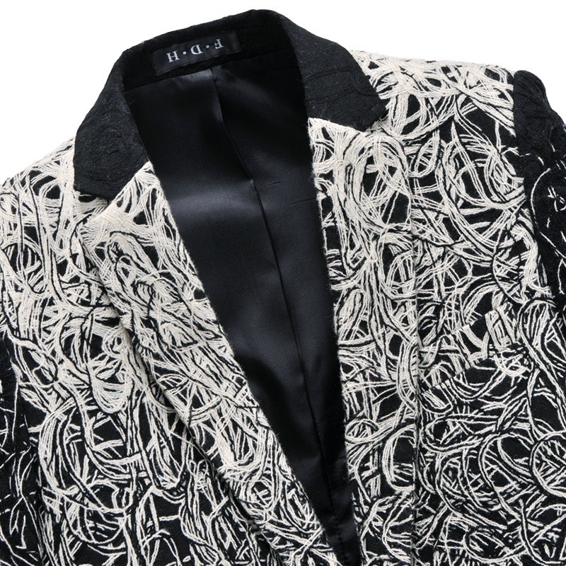 Taobao's New Men's Personalized Silk Series Slim Suit Casual Personalized Small Suit Men's Suit Top