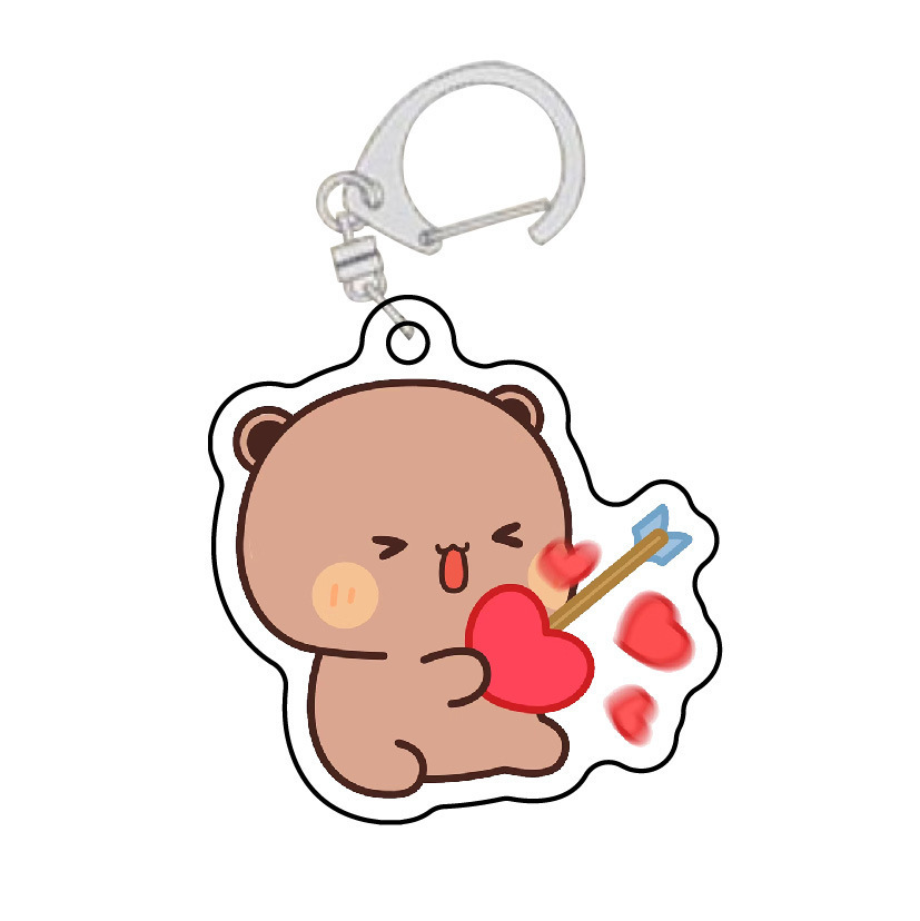 Cute pequeño dos tecidos de tela un dos colgantes acrílicos estudiantes caricaturas personales mochila colgar decoración personalizada image 10