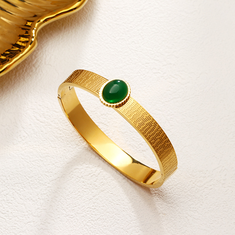 49 에메랄드 팔찌 골드