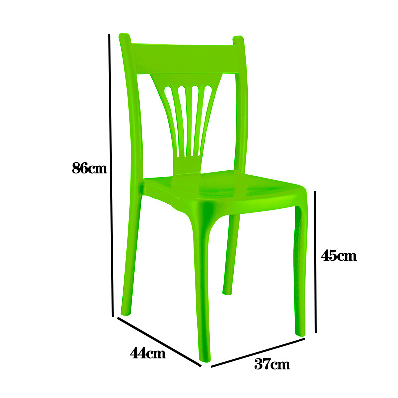 Silla trasera de plástico engrosada puesto grande Silla de comedor Silla de restaurante hogar al aire libre playa adulto rápido comedor silla de plástico taburete