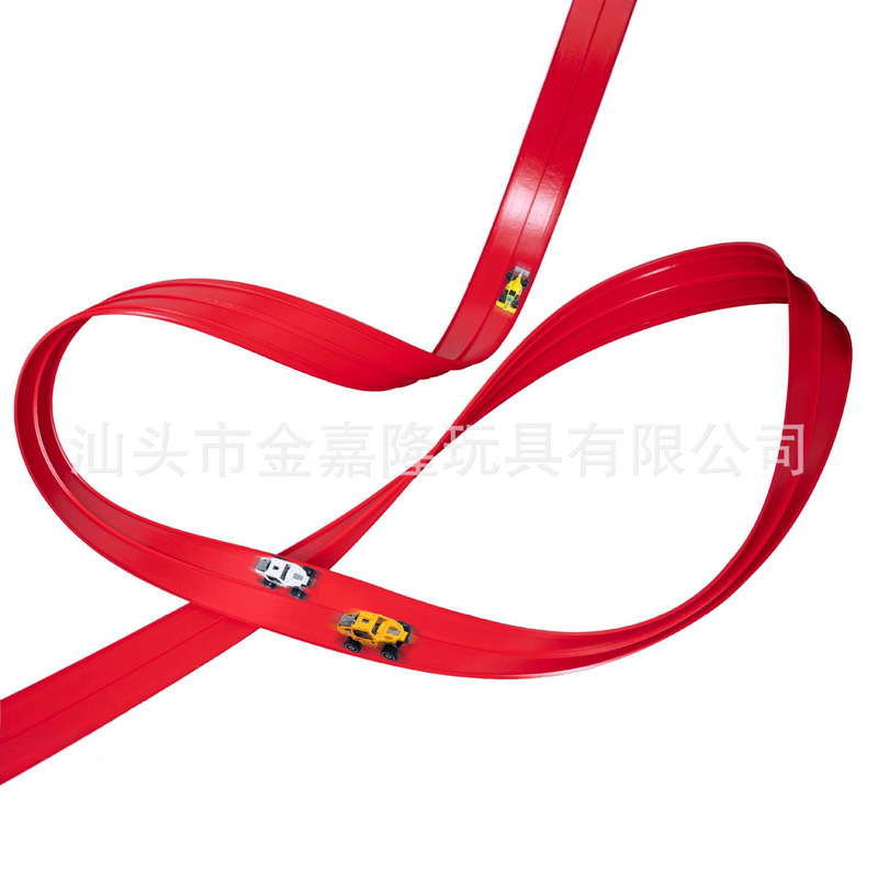 跨境新品反重力软轨道赛车儿童DIY双轨惯性滑行轨道车玩具收纳袋|undefined