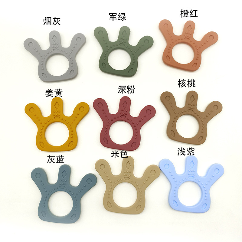 Mordedor alimentos grado lindo animal de dibujos animados serie silicona teether bebé dentición molares calmante Juguetes