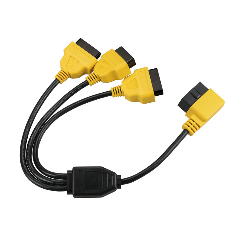 Autool coche OBD un minuto tres cable adaptador OBD2 enchufe un arrastre tres cable de extensión universal 16 pin 16 núcleo