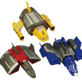 环乐星 上链变形飞机 卡通变形战机 儿童塑料小玩具 发条小赠品